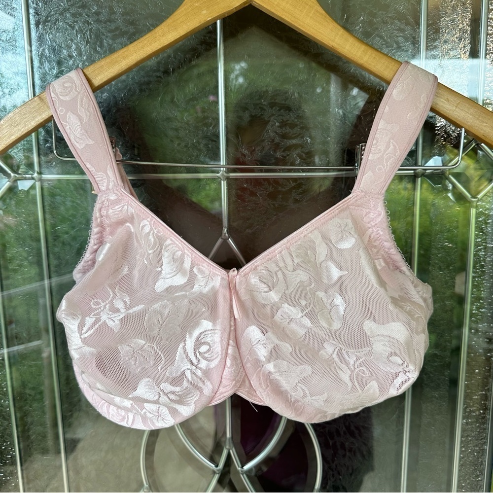 Wacoal Awareness Lace Bra 85567 Womens 34G Full Coverage Floral pink Undewire